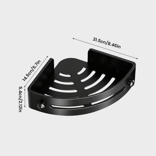 No-Drill Bathroom Corner Shelf