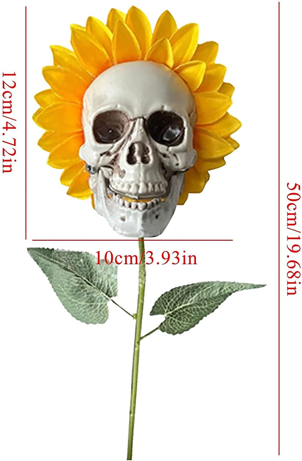 Sunflower Skull Artificial Flowers for Gardens and Courtyards