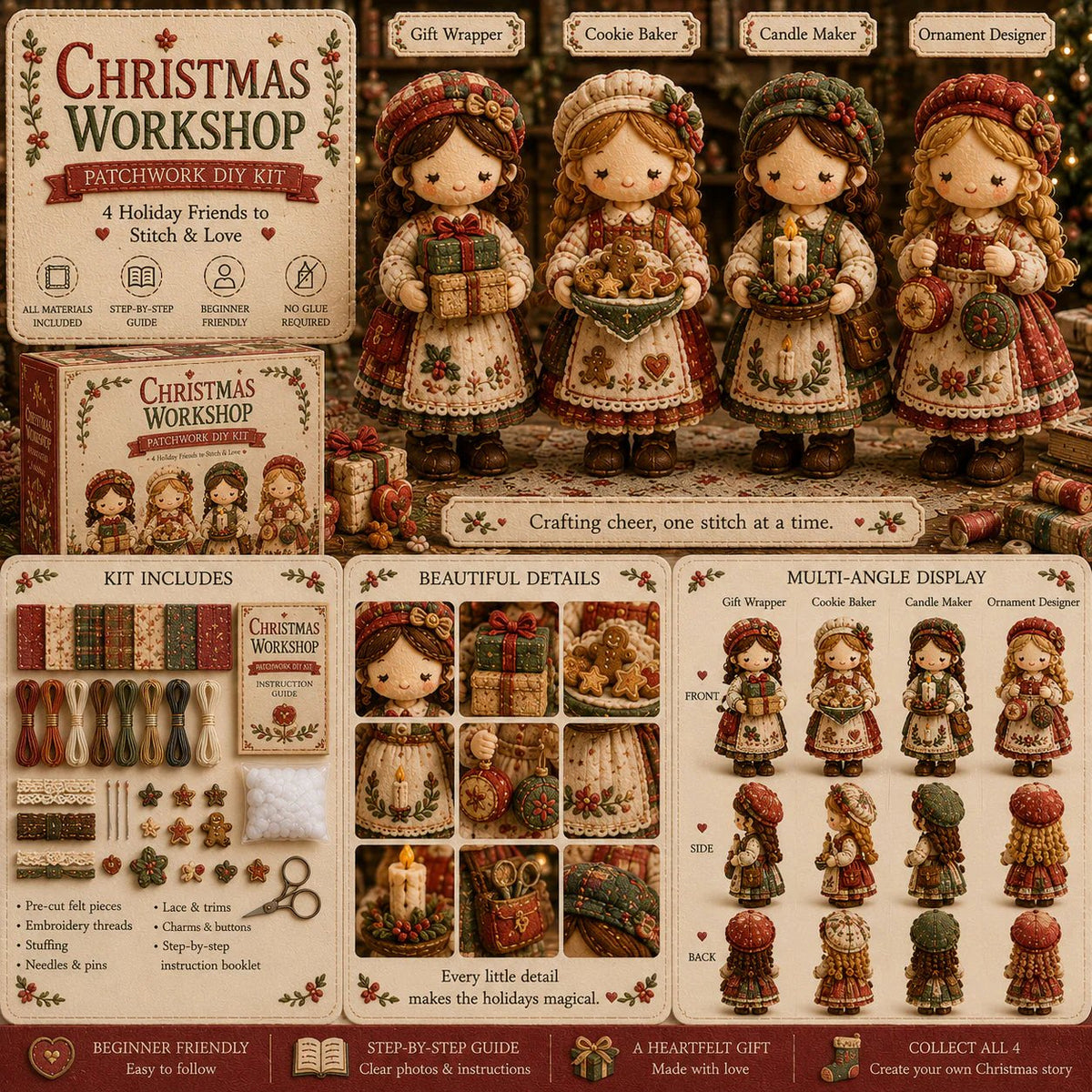 💕Hot Sale 49% OFF❤️🔥Tiny Worlds Collection – Patchwork DIY Kit Series