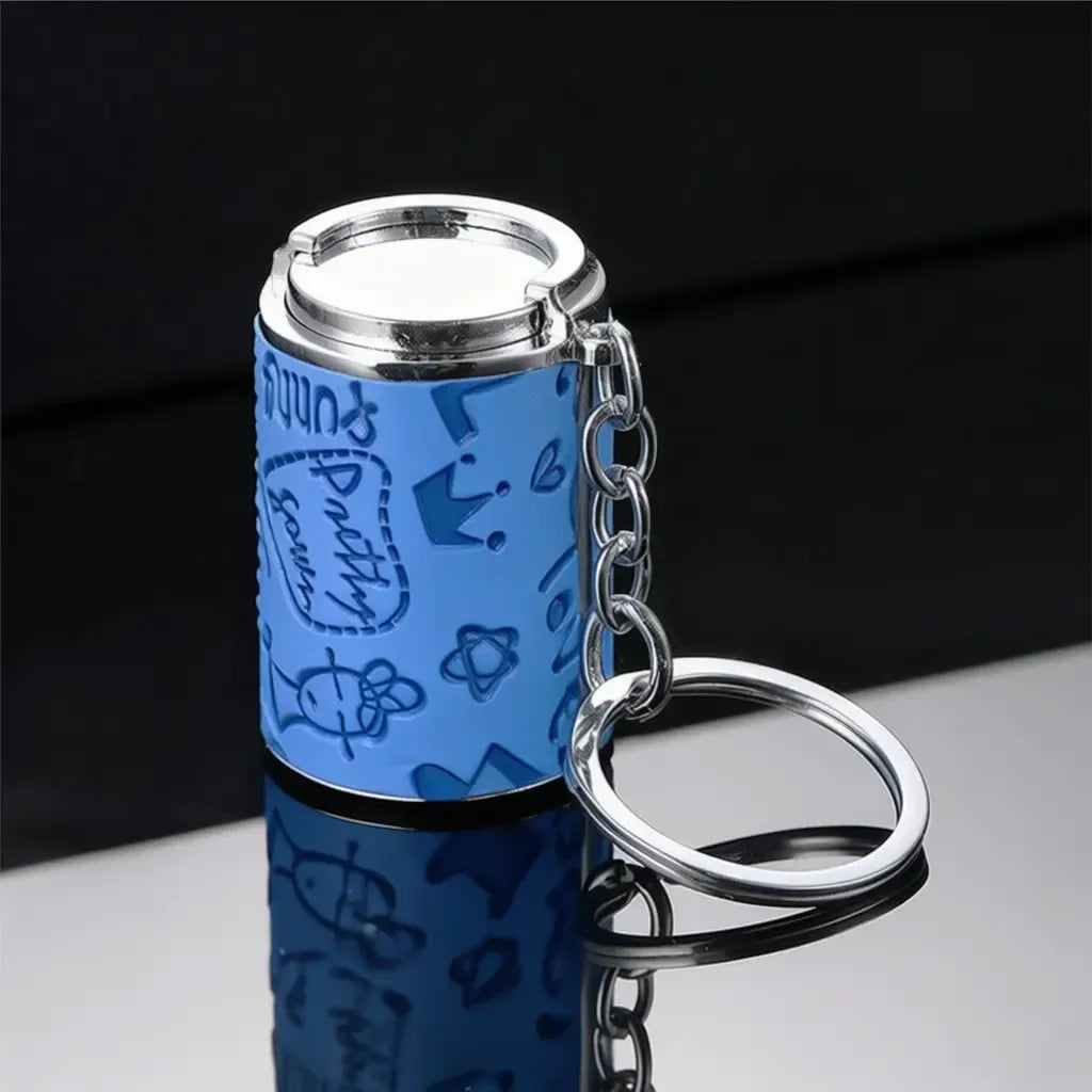 Mini personalized coin storage keychain - random print