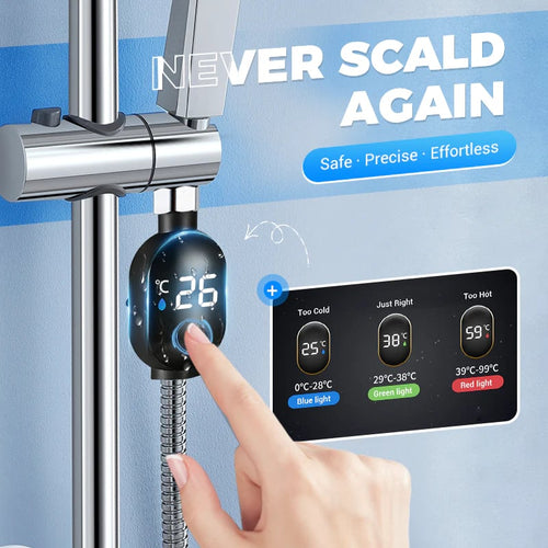 🌡️ Shower Thermometer - Instant Digital Display, Waterproof & Easy Install for Safe Bathing 👶📦