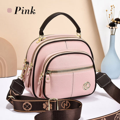 🛫Classic Multifunctional Compartments Adjustable Wide Shoulder Strap Leather Crossbody Bag