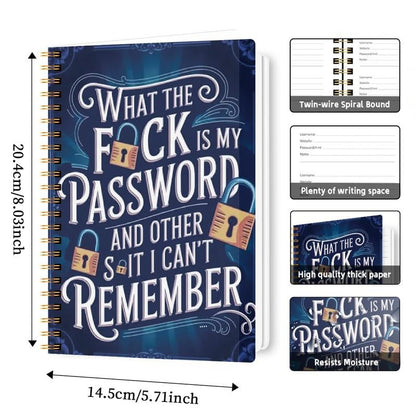 🔥Last Day 49% OFF - 📅 Funny Password Notebook- Spiral Bound