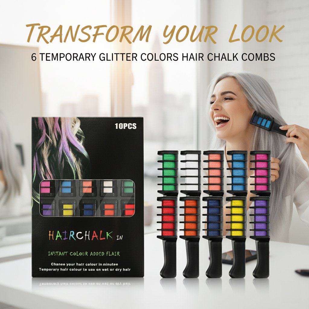 🎅Christmas Pre-sale✨Festive Fun Hair Chalk Combs