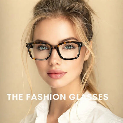 ✨👓Tortoiseshell Reading Glasses – Blue Light Blocking Oversized Square Readers
