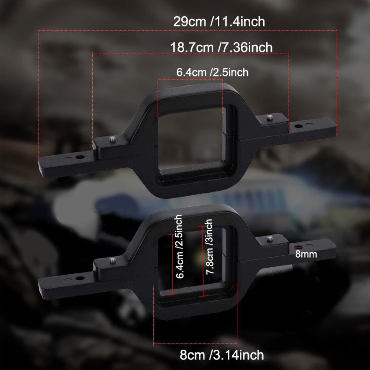 2pcs 4 Inch LED Pods with Tow Hitch Mounting Brackets
