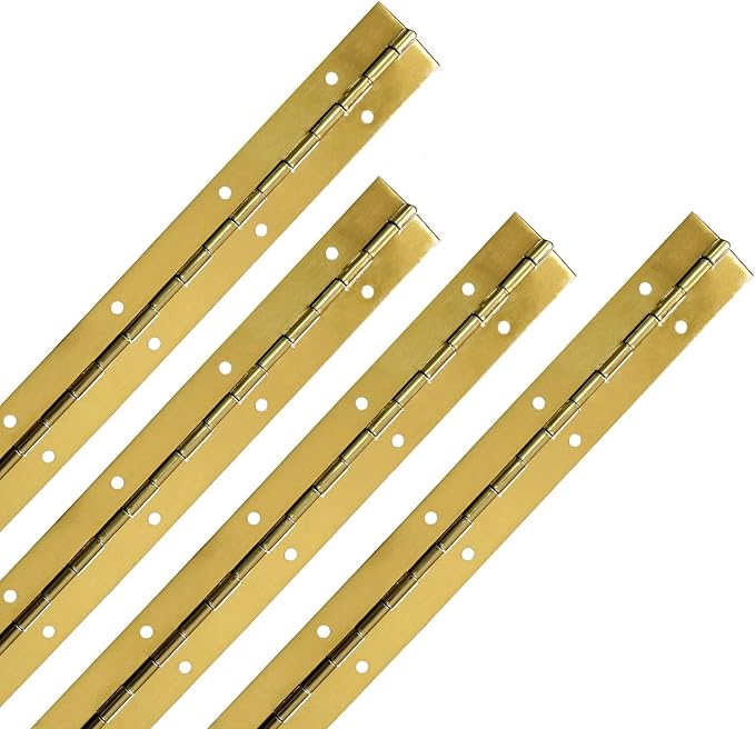 12-Inch Gold Continuous & Piano Hinge – Premium Stainless Steel for Heavy Duty Doors and Custom Projects
