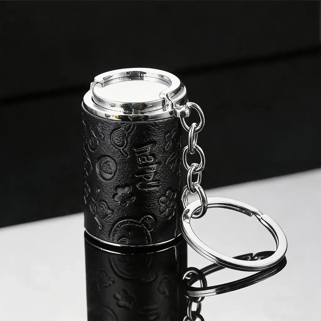Mini personalized coin storage keychain - random print