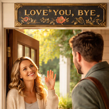 "Love you, Bye" Wall Sign