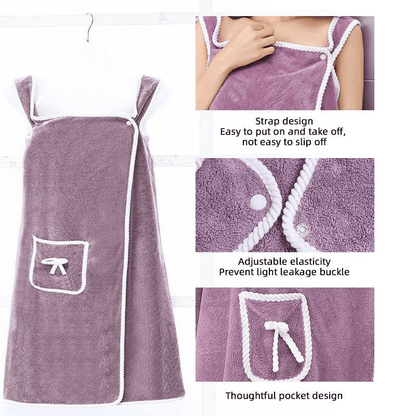 🏆 50K+ SOLD! ✨ Plus Size Women's Wearable Shower Skirt