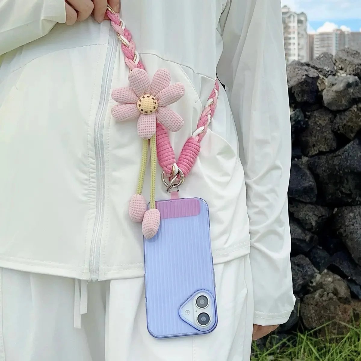🌞Cute Floral Phone Crossbody Lanyard Hands-Free & Stylish!