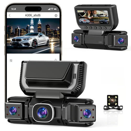 360° Car DVR WiFi 4Channels Dash Cam Video Recorder