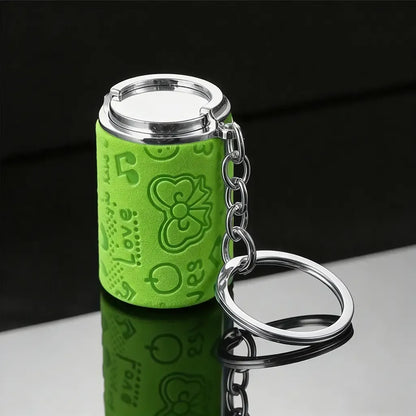 Mini personalized coin storage keychain - random print
