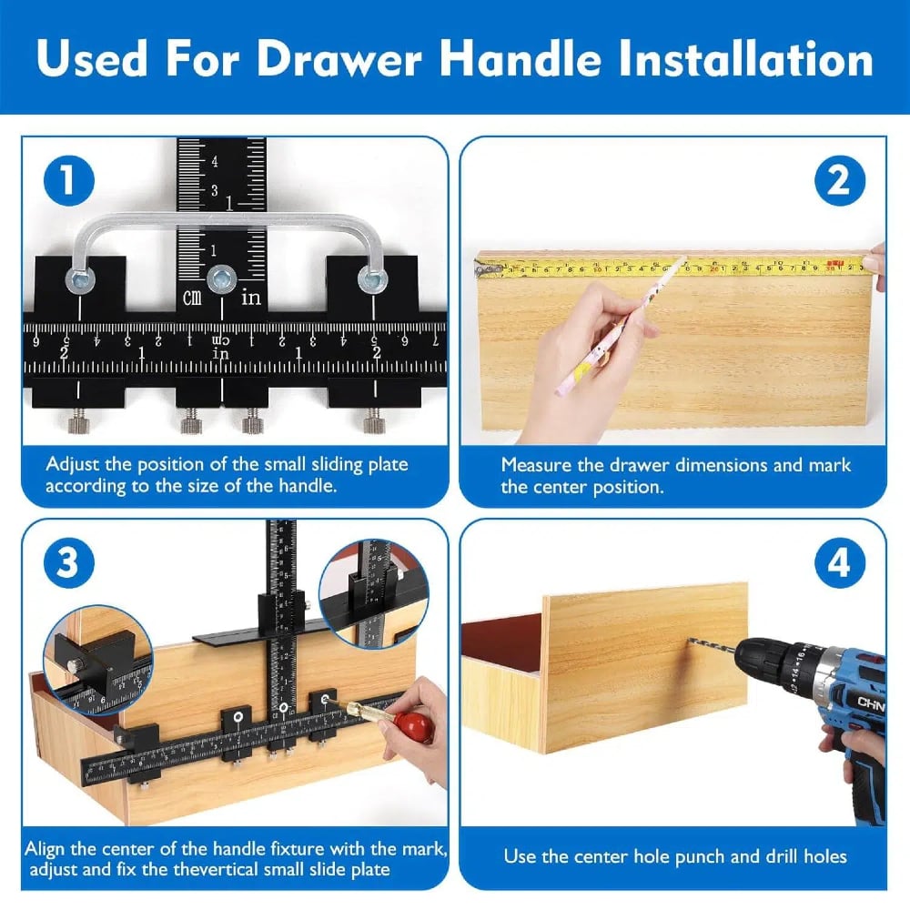 Aluminum Cabinet Hardware Jig