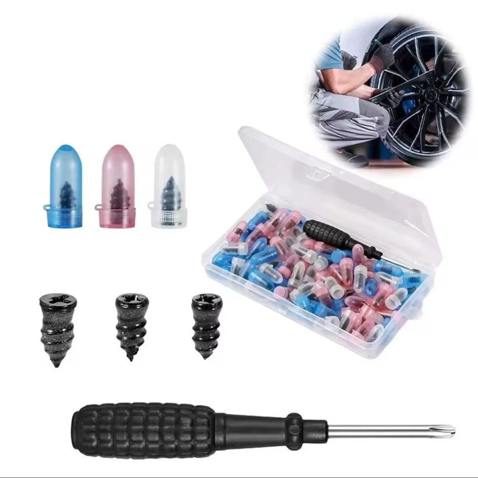 🔥🔥Tire Repair Rubber Nails Kit with 2 Sizes