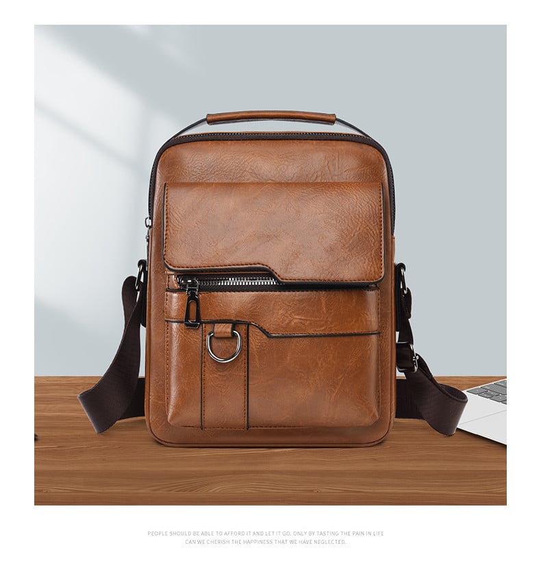 Men's PU Leather Crossbody Bag
