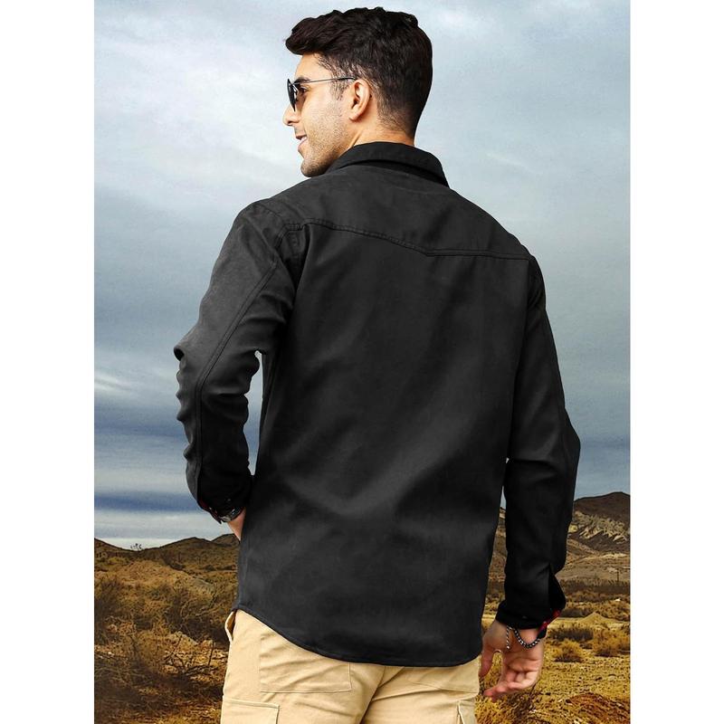 Men's Flannel Lined Shacket Jacket