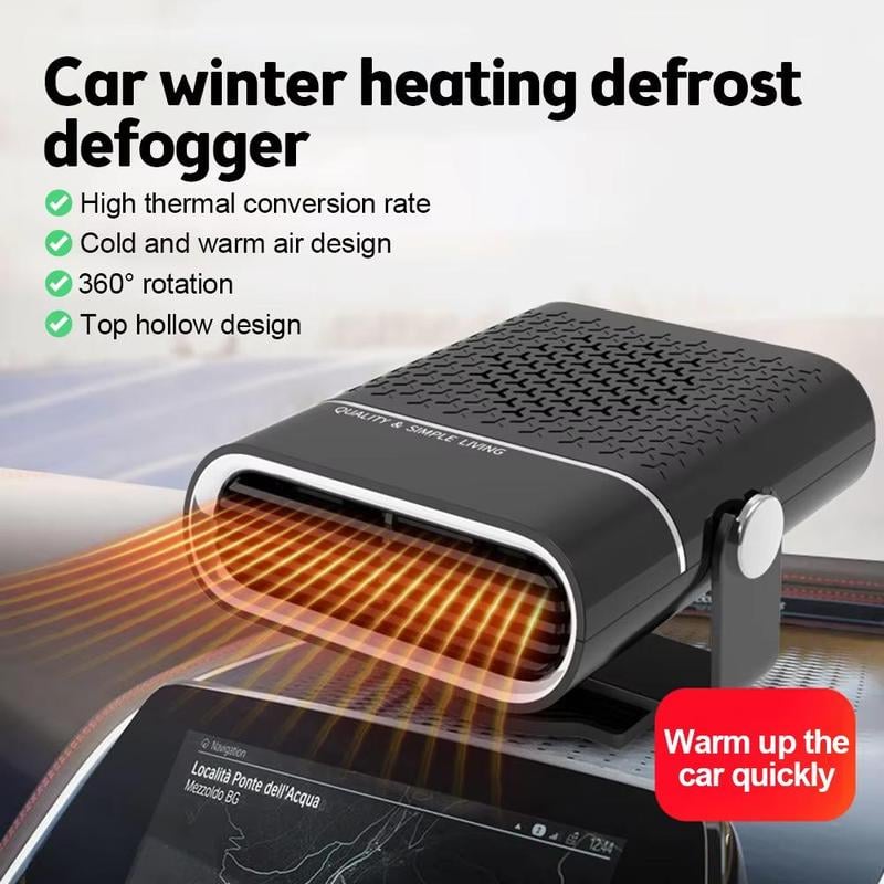 ✨🚗Portable Electric Car Heater Fan — 360° Rotation Fast Heating Window Fan Windshield Defogger