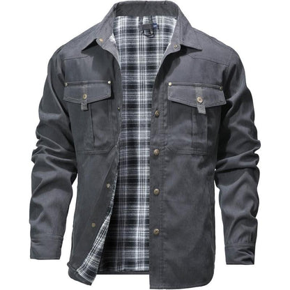 Men's Flannel Lined Shacket Jacket