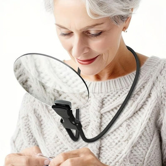 👵🔎Designed for Seniors 5X Magnifying Glass with 4.33" Lens — Hands-Free, Portable & Multi-Use Magnifier