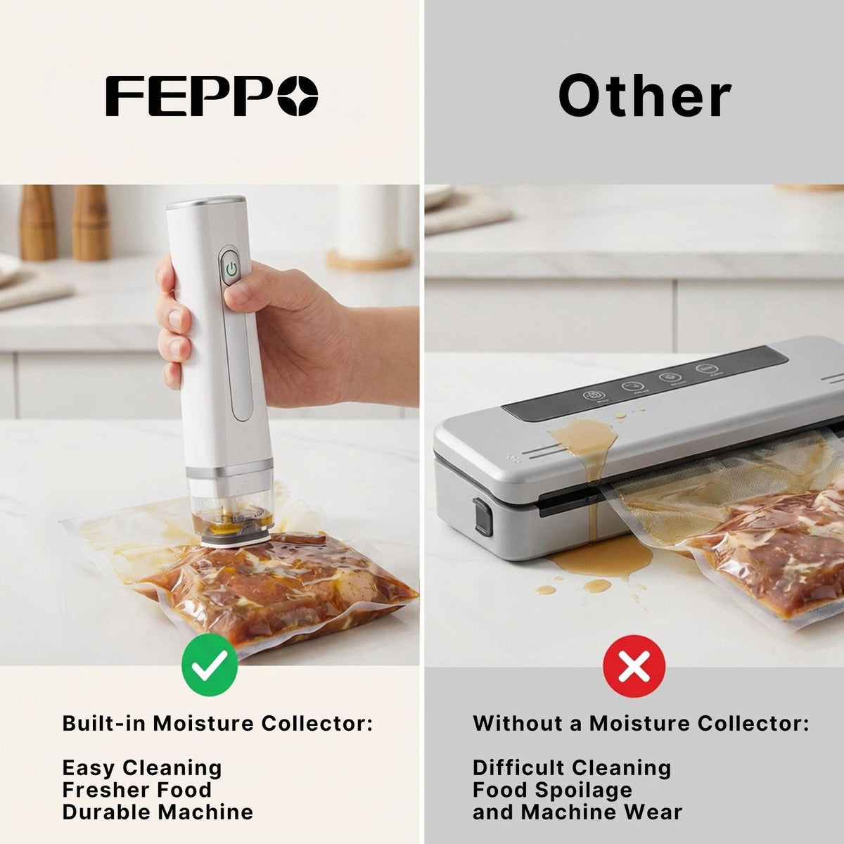2026 Hot Sale🥩 Vacuum Sealer for Food with Visible Water Tank