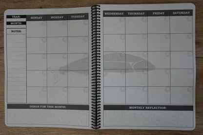 🔥🖤📚Themed Yearly Planner(✨Hardcover Book)