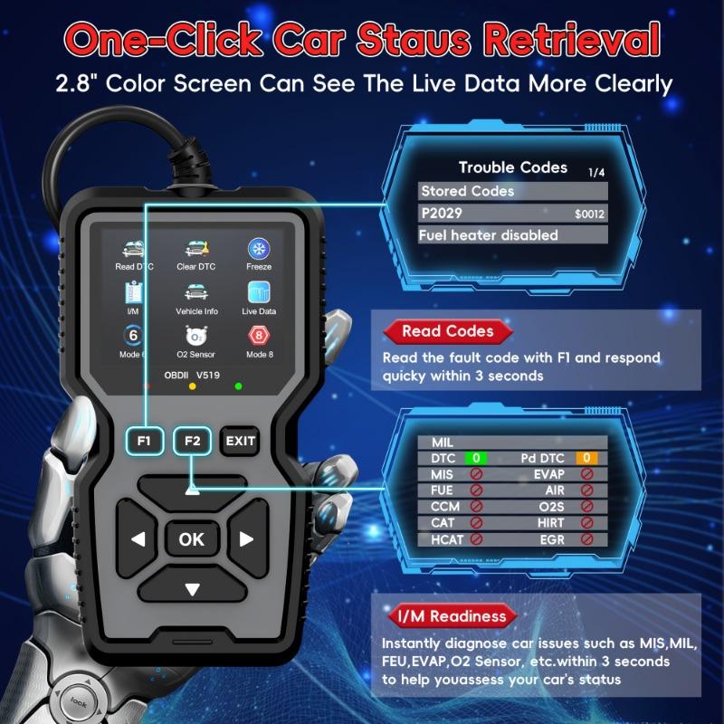 🔥OBD2 Advanced Diagnostic Tool Professional Engine Code Reader Reset Real-Time Data