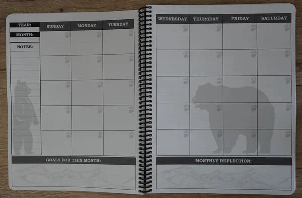🔥🖤📚Themed Yearly Planner(✨Hardcover Book)