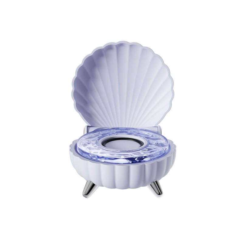 Seashell Bluetooth Speaker 🐚✨ | Beat-Sync Colorful LED Lights