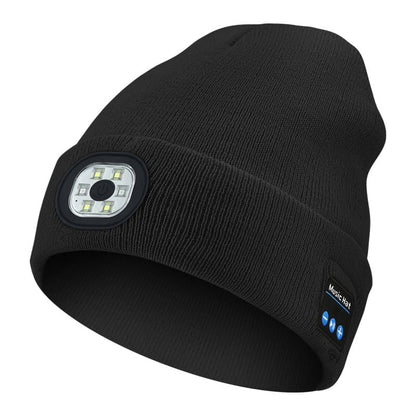 ❄️Winter— Gift Bluetooth Beanie with LED Headlight and Removable Speakers