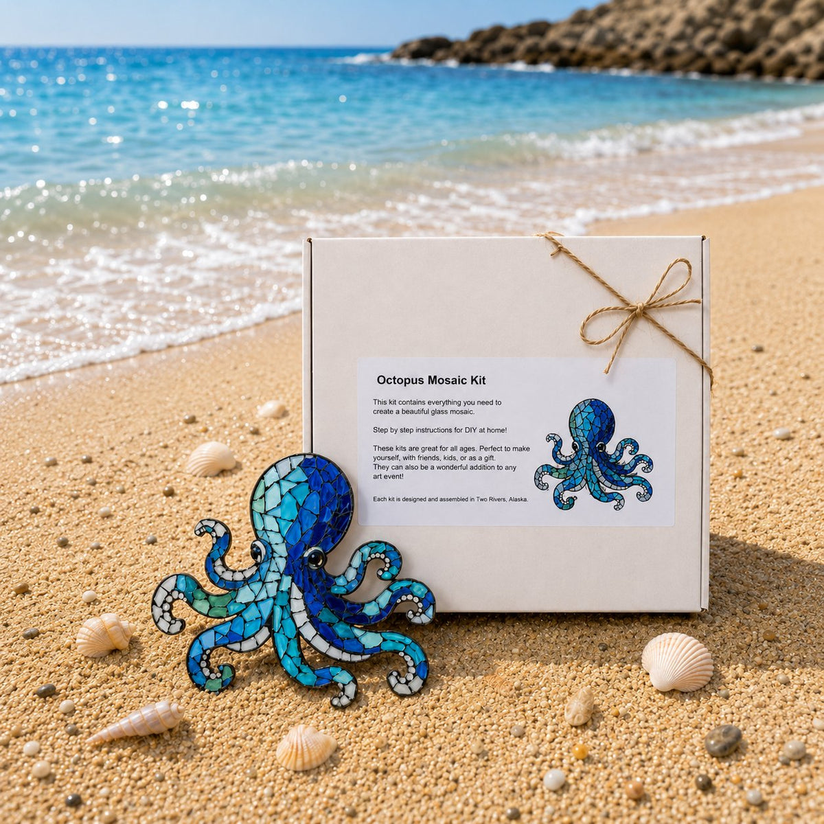 🔥 LAST DAY 49% OFF – 🌊 Octopus Mosaic Kit | Beginner-Friendly DIY Glass Craft with Step-by-Step Instructions