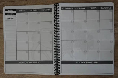 🔥🖤📚Themed Yearly Planner(✨Hardcover Book)