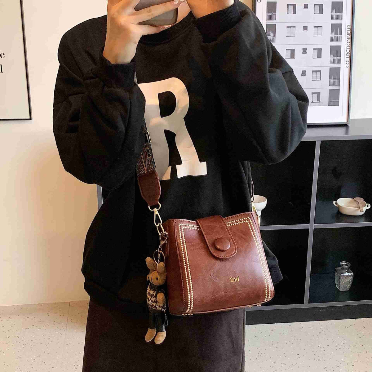 👜Leather Vintage Fashion Bag with Adjustable Wider Shoulder Strap