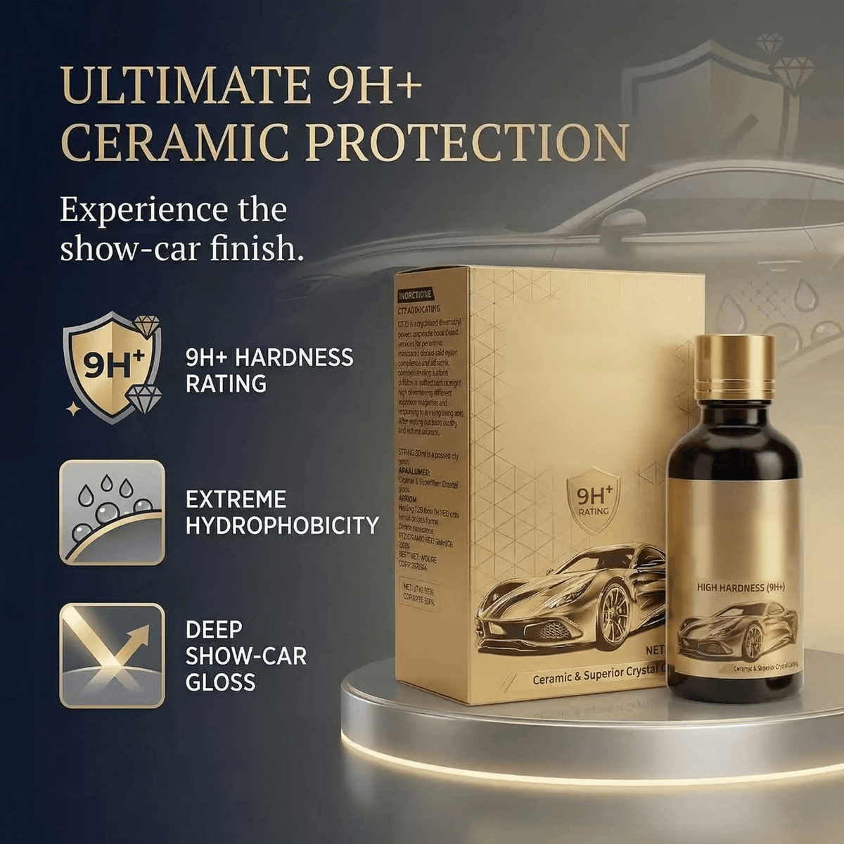 🎁🔥Graphene Ceramic Coating for Cars – 9H Hardness, 10+ Years Protection, Hydrophobic & Scratch Resistant