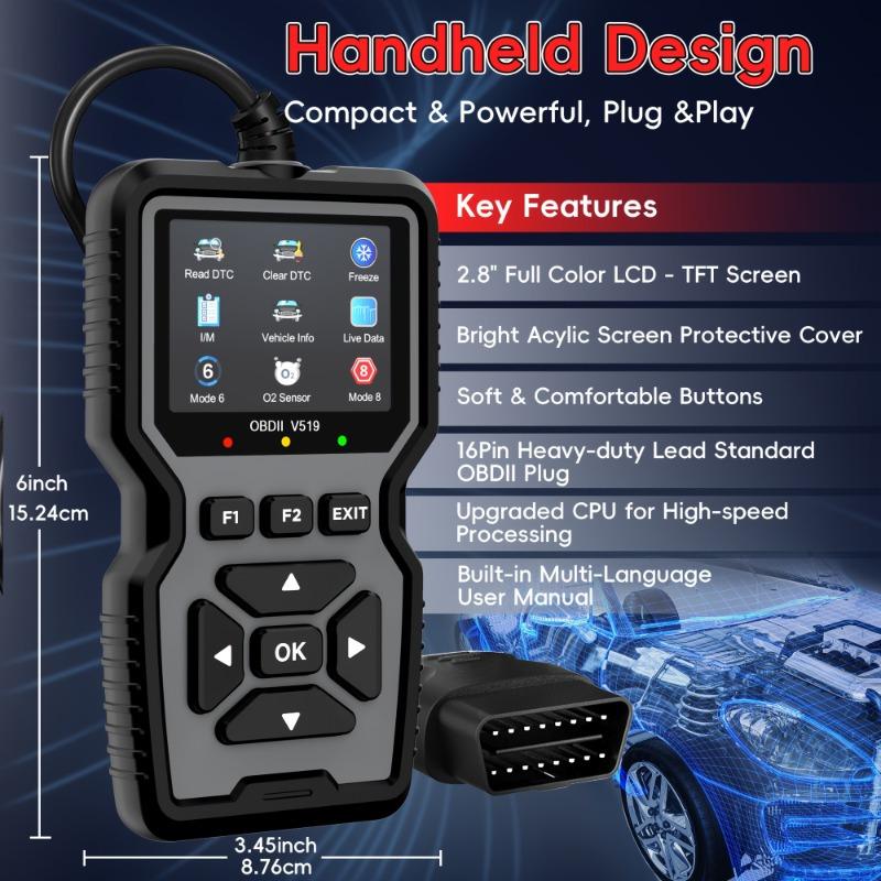 🔥OBD2 Advanced Diagnostic Tool Professional Engine Code Reader Reset Real-Time Data