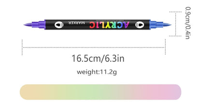 🎨Dual Tip Acrylic Paint Pen Marker - 24/48/72/120 Colors