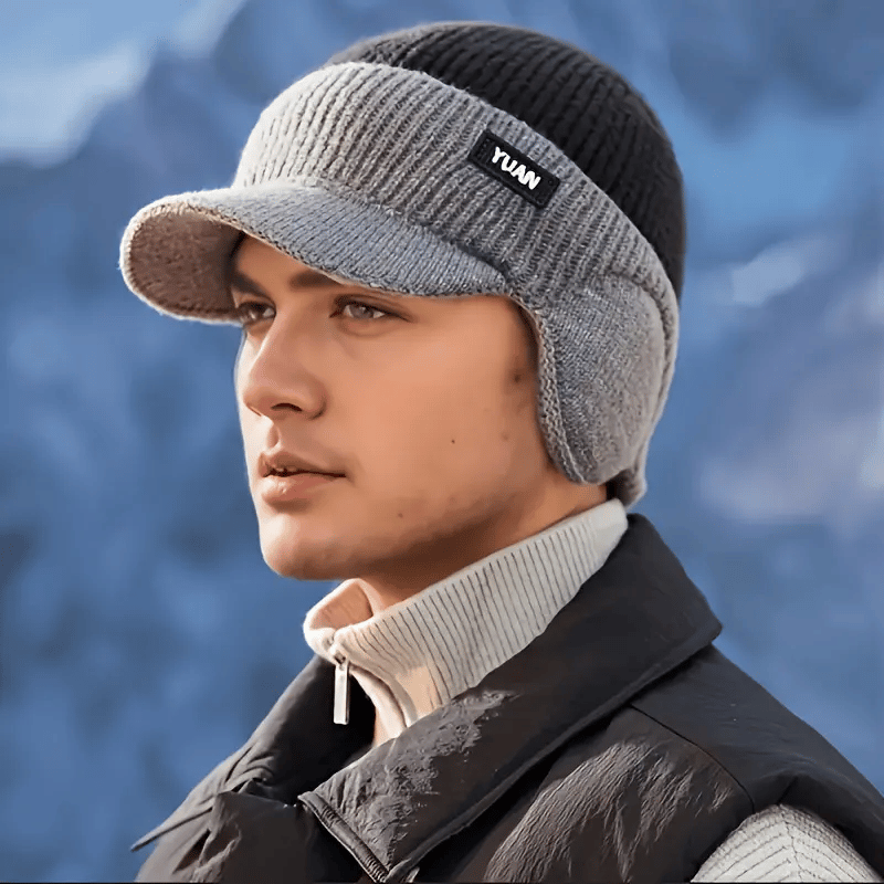 🎁 The Perfect Christmas Gift for Him: Winter Knitted Earflap Hat - Ultimate Cold Protection & Style🧢