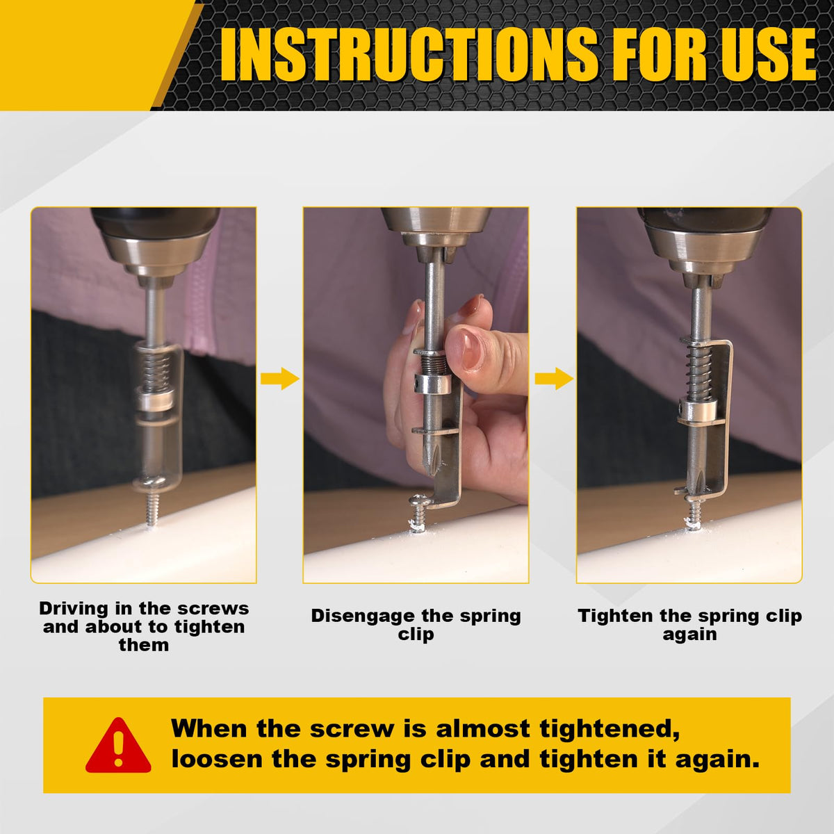 2 Pcs Spring-loaded Screw Holder Bit