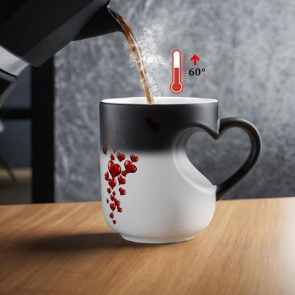 Heart-Shaped Color Changing Magic Ceramic Mug