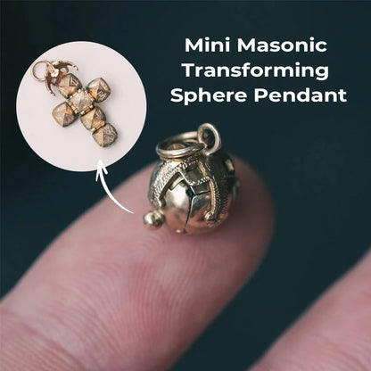 🔮 Mini Masonic Pendant – Transformable Sphere, Unique Symbolic Jewelry! 🔥