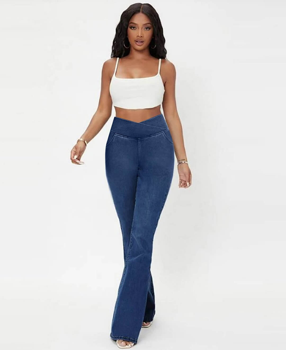 🔥Stretchy Jeans High Waisted Crossover