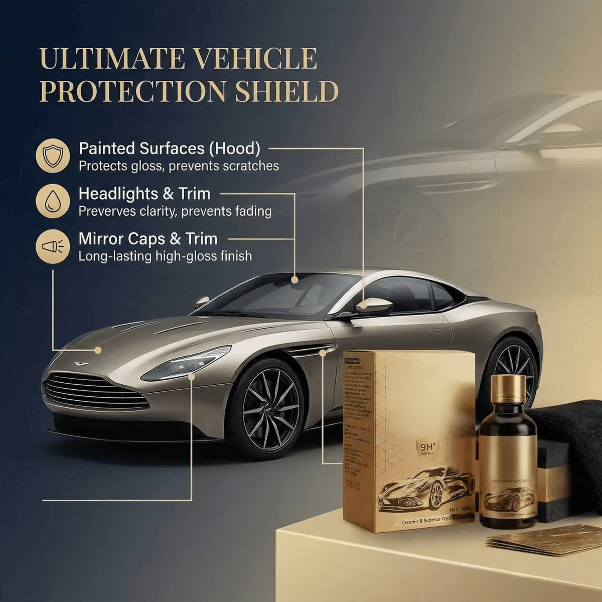 🎁🔥Graphene Ceramic Coating for Cars – 9H Hardness, 10+ Years Protection, Hydrophobic & Scratch Resistant