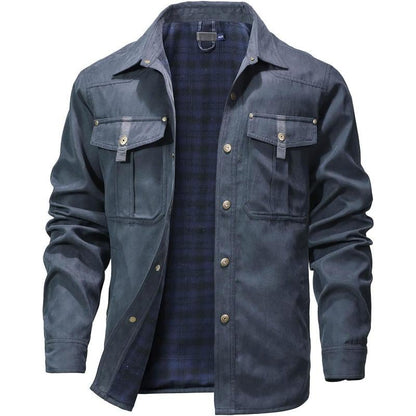 Men's Flannel Lined Shacket Jacket