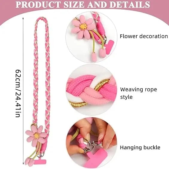 🌞Cute Floral Phone Crossbody Lanyard Hands-Free & Stylish!