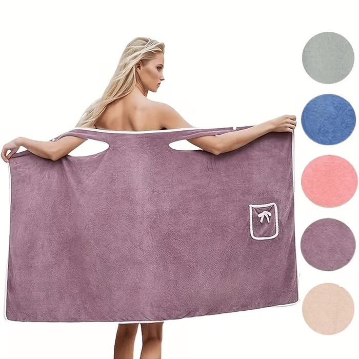 🏆 50K+ SOLD! ✨ Plus Size Women's Wearable Shower Skirt