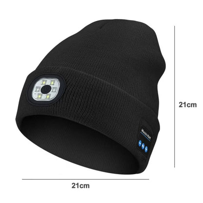 ❄️Winter— Gift Bluetooth Beanie with LED Headlight and Removable Speakers