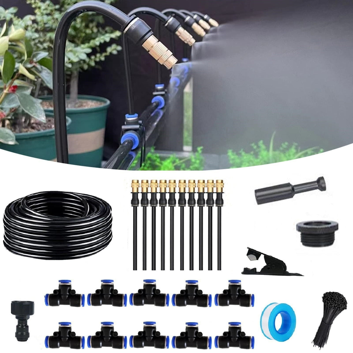 🌱Automatic 360° curved garden irrigation syste