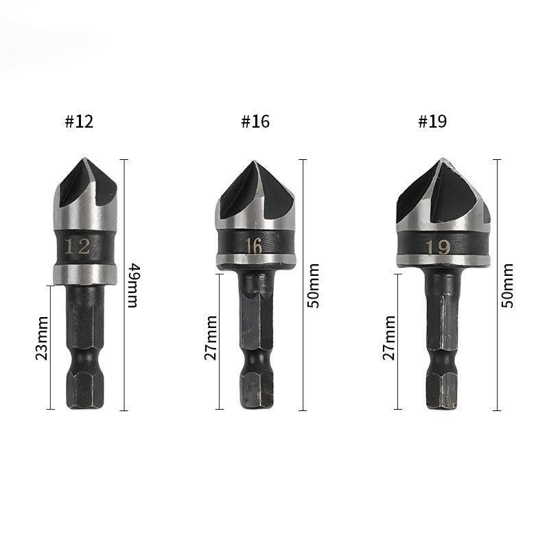 ✨ High-Carbon Steel Countersink Drill Bit Set — Precision Drilling for Wood and Metal! ✨