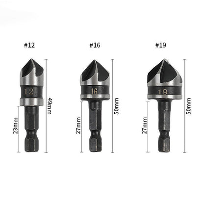 ✨ High-Carbon Steel Countersink Drill Bit Set — Precision Drilling for Wood and Metal! ✨