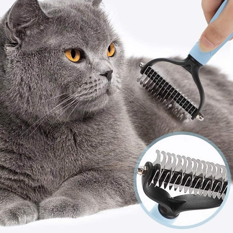 ⏰LAST DAY SALE: 🔥Dual-Sided Pet Grooming Comb for Dogs & Cats